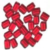 25 12x8x4mm Red Brick Glass Beads